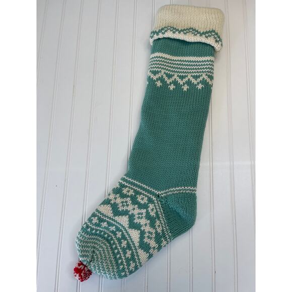 Pottery Barn Snowman Knit Stocking Holidays Mom Monogram - Picture 3 of 9